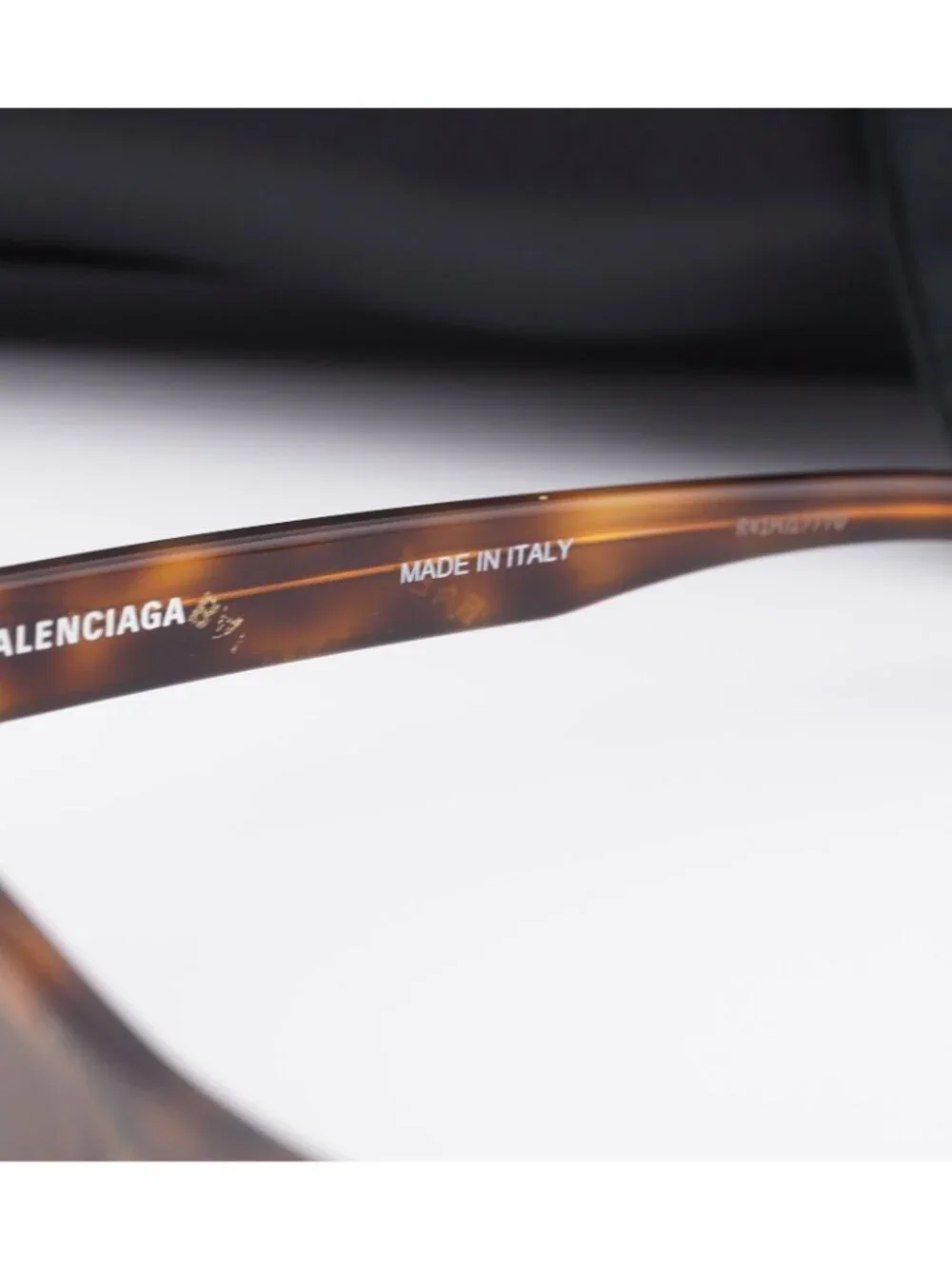 Balenciaga BB0075S 002 Rectangle Sunglasses - Havana / Brown
